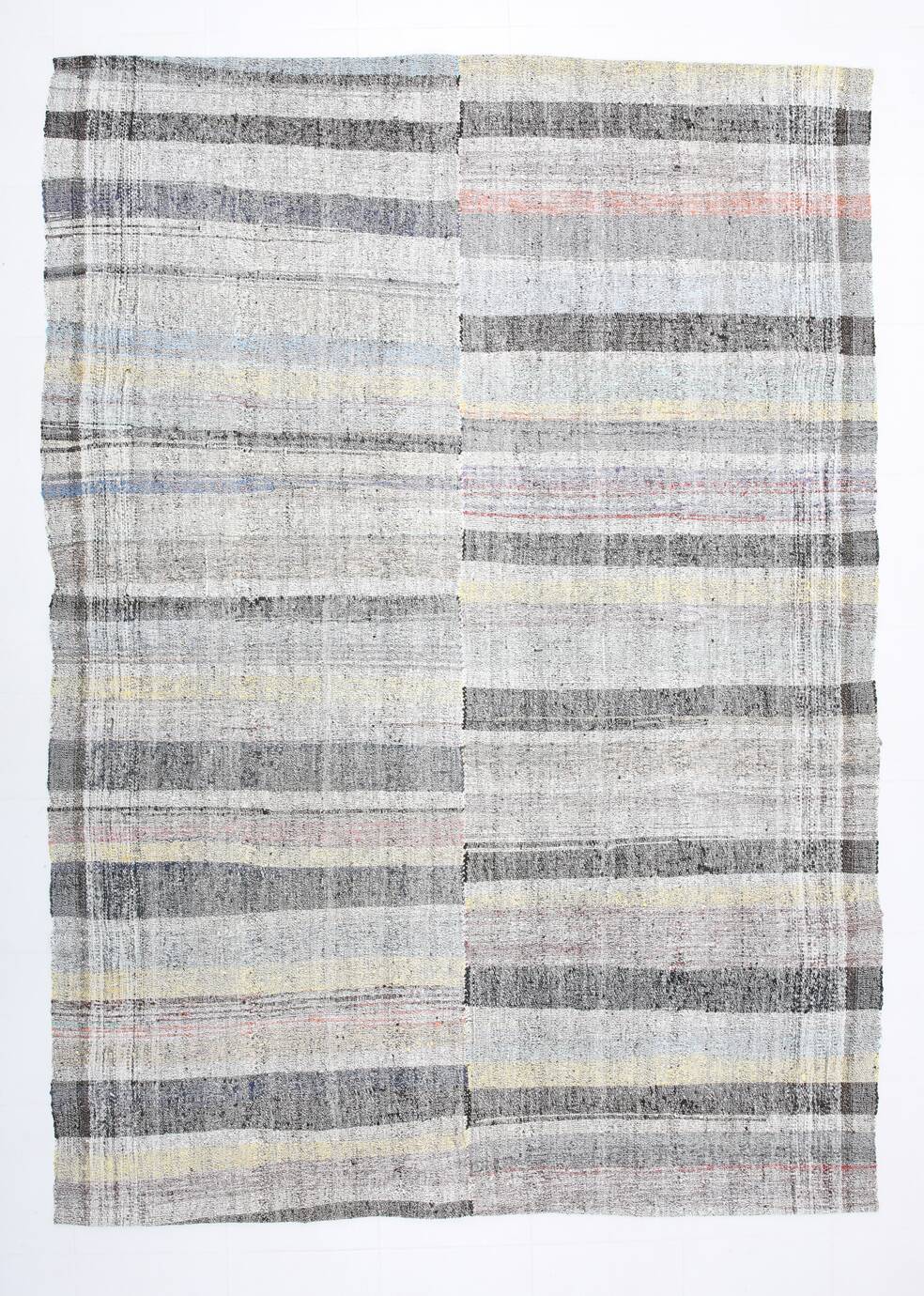 7x10 Soft Pastel Bohemian Hand Woven Turkish Kilim Rug, 220x304Cm