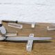 6 Christofle silver-plated metal knives