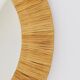 Mid-century Round Wall Mirror Italian Riviera in Raffia with a Bast Frame, 1950s