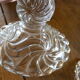 Set of 2 torches candle holders crystal Baccarat model Bamboo