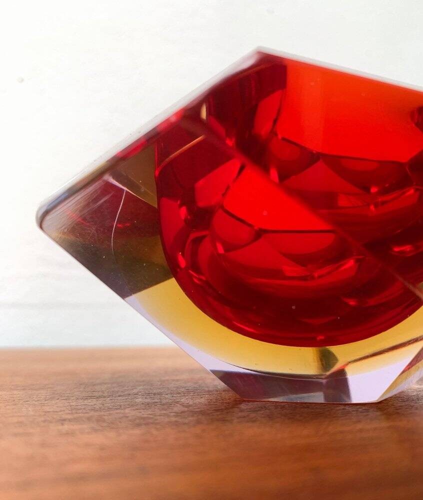 Vintage Italian Sommerso glass candlestick or ashtray