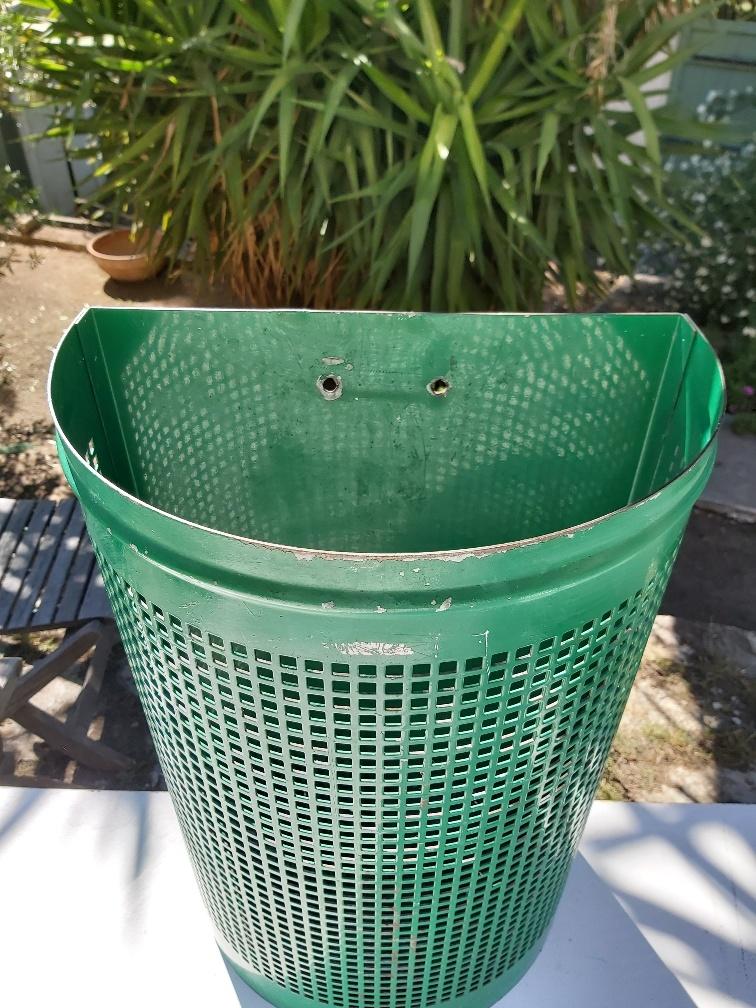 Public metal garden bin