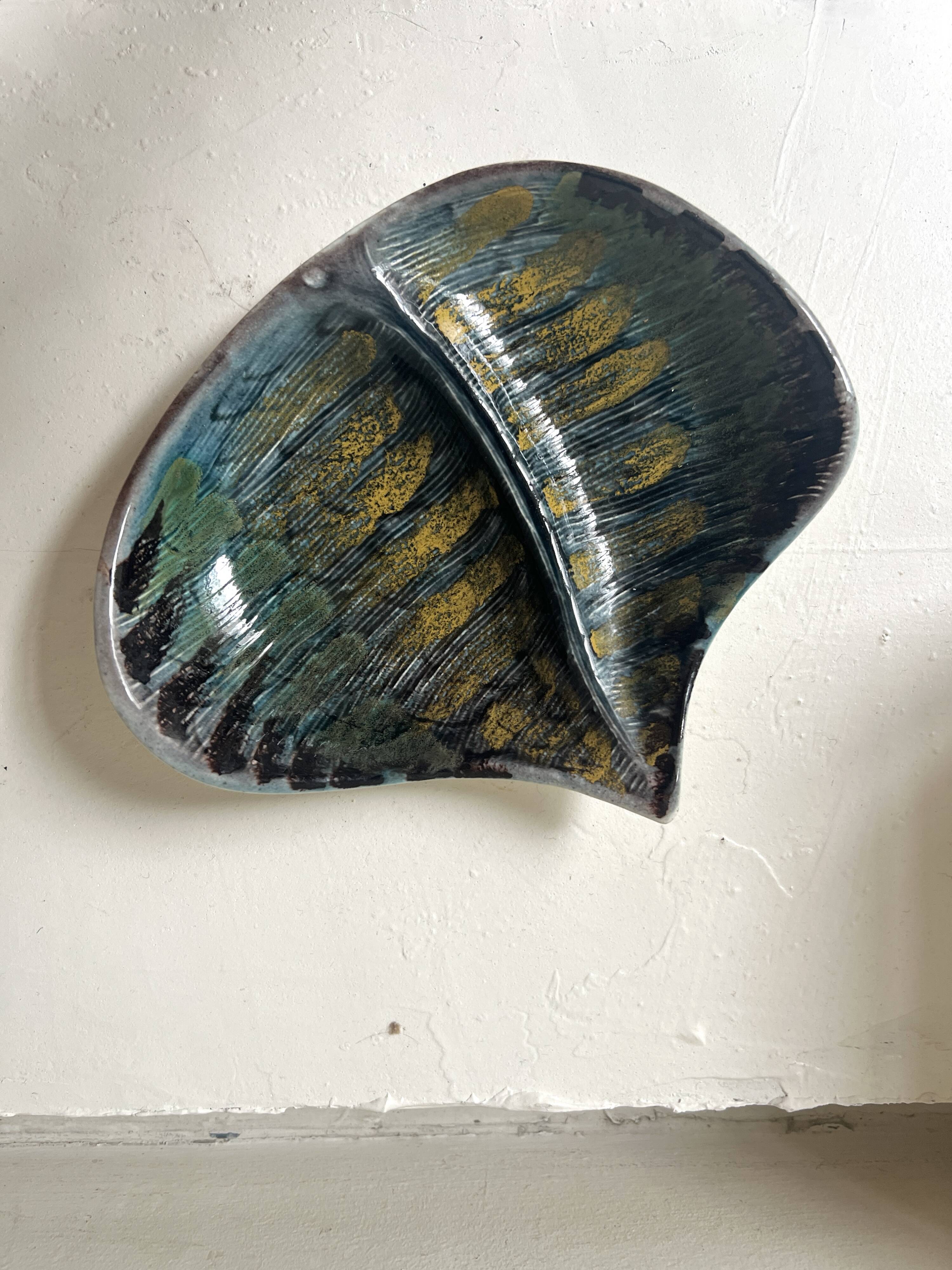 Enamelled ceramic pocket bowl – Vallauris / 1950s-70s