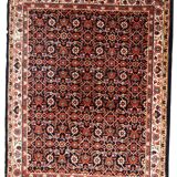Vintage indian carpet tabriiz handmade 100cm x 130cm 1980s, 1c718