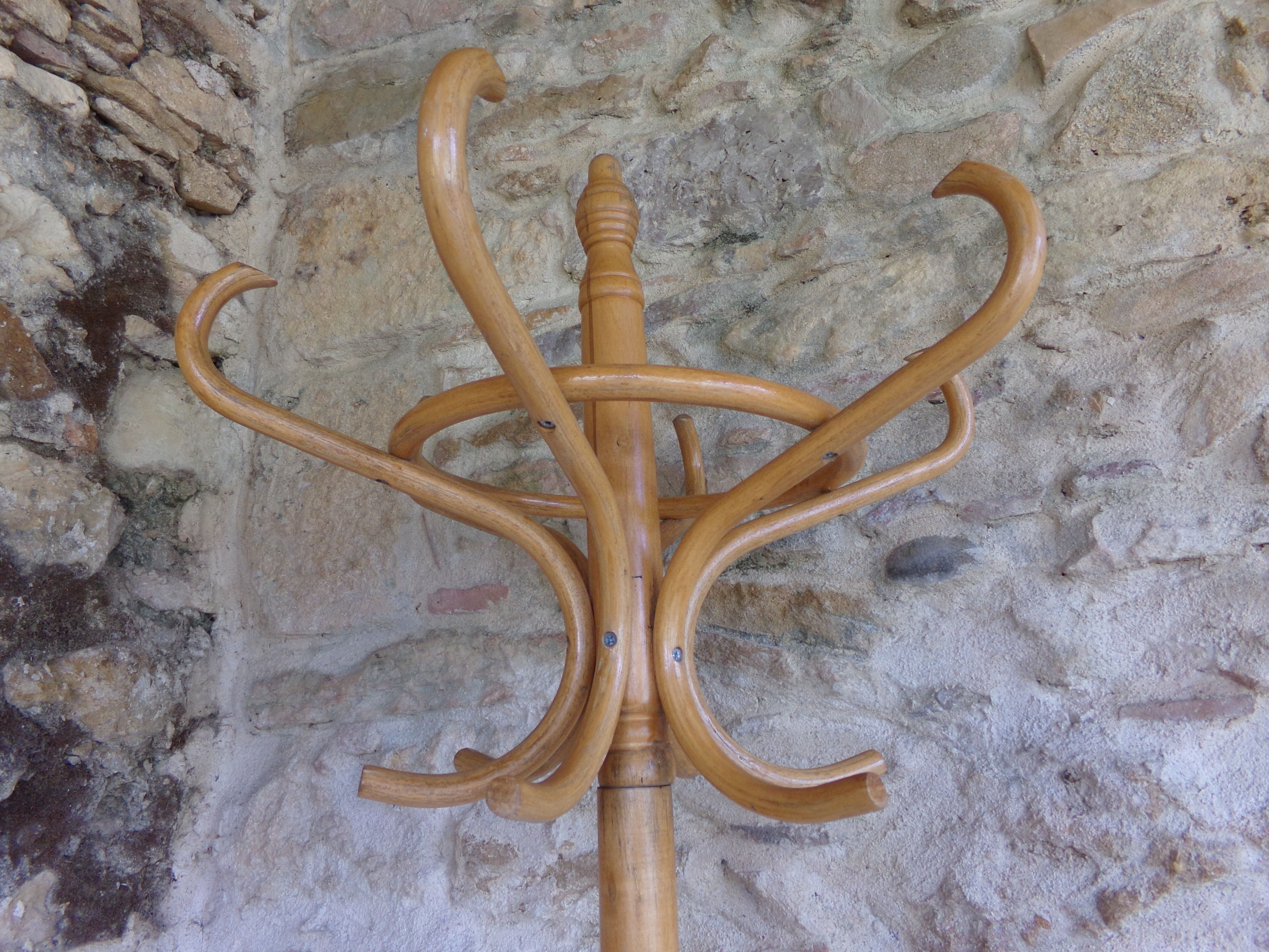 Bamboo parrot coat rack