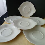 Set de 6 assiettes en porcelaine de Limoges pour "Café Gourmand"