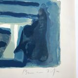 Bram van velde, mp 127, 1973. original lithograph signed in pencil