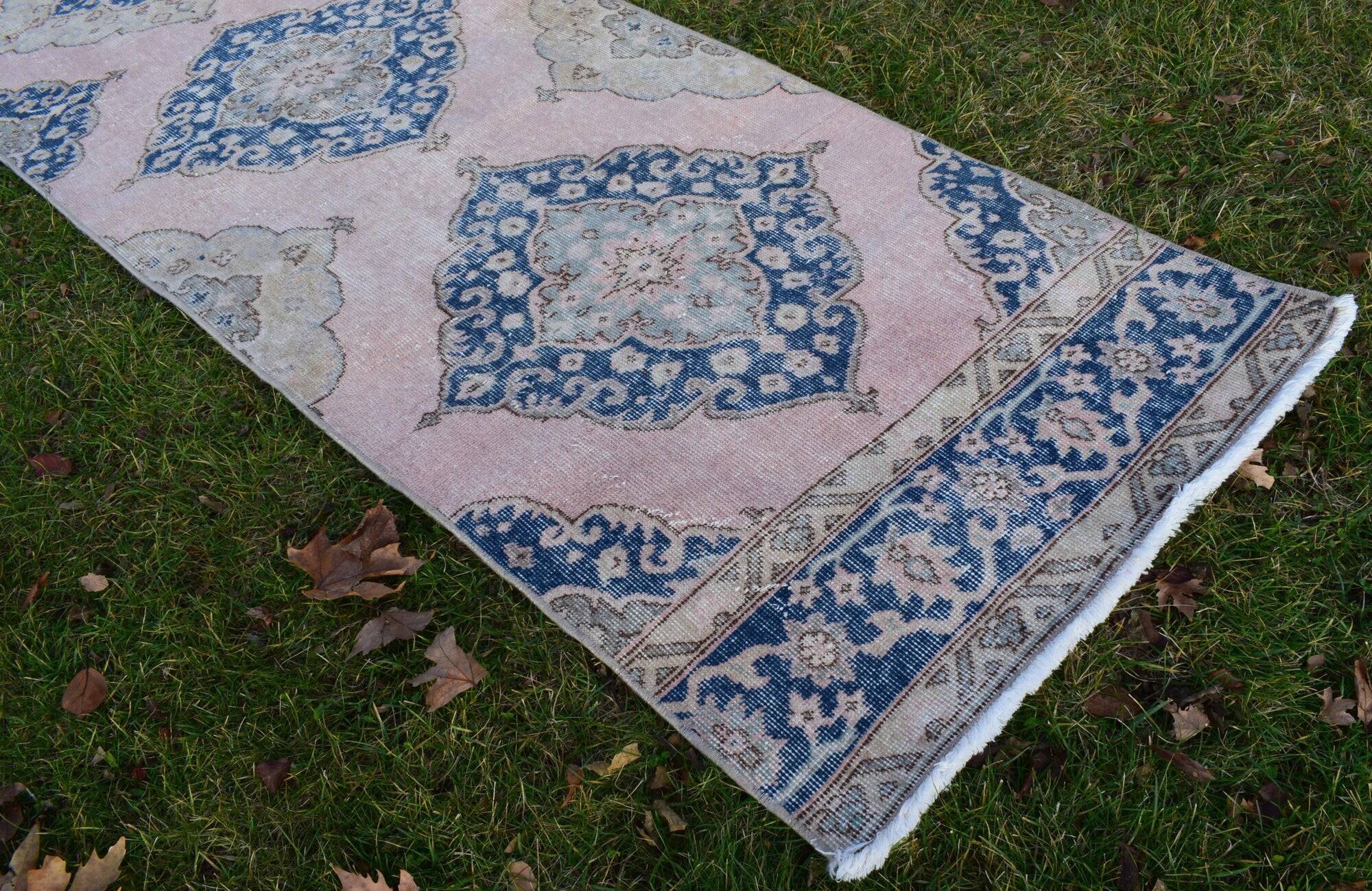 Vintage Turkish hallway rug 86x715 cm