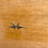 Vintage wooden baby cot and rattan strap