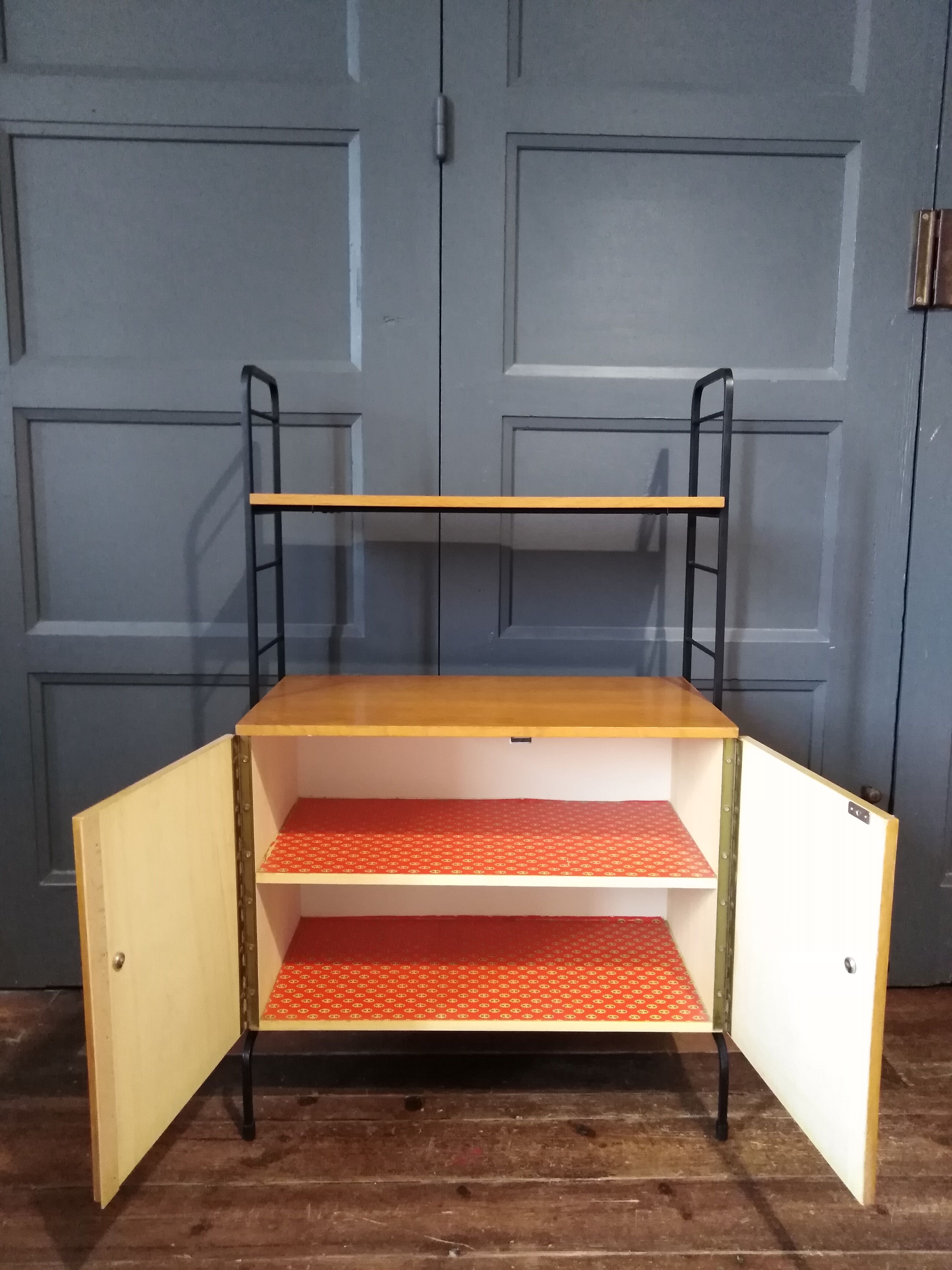 Vintage Scandinavian self-supporting shelf cabinet 1960