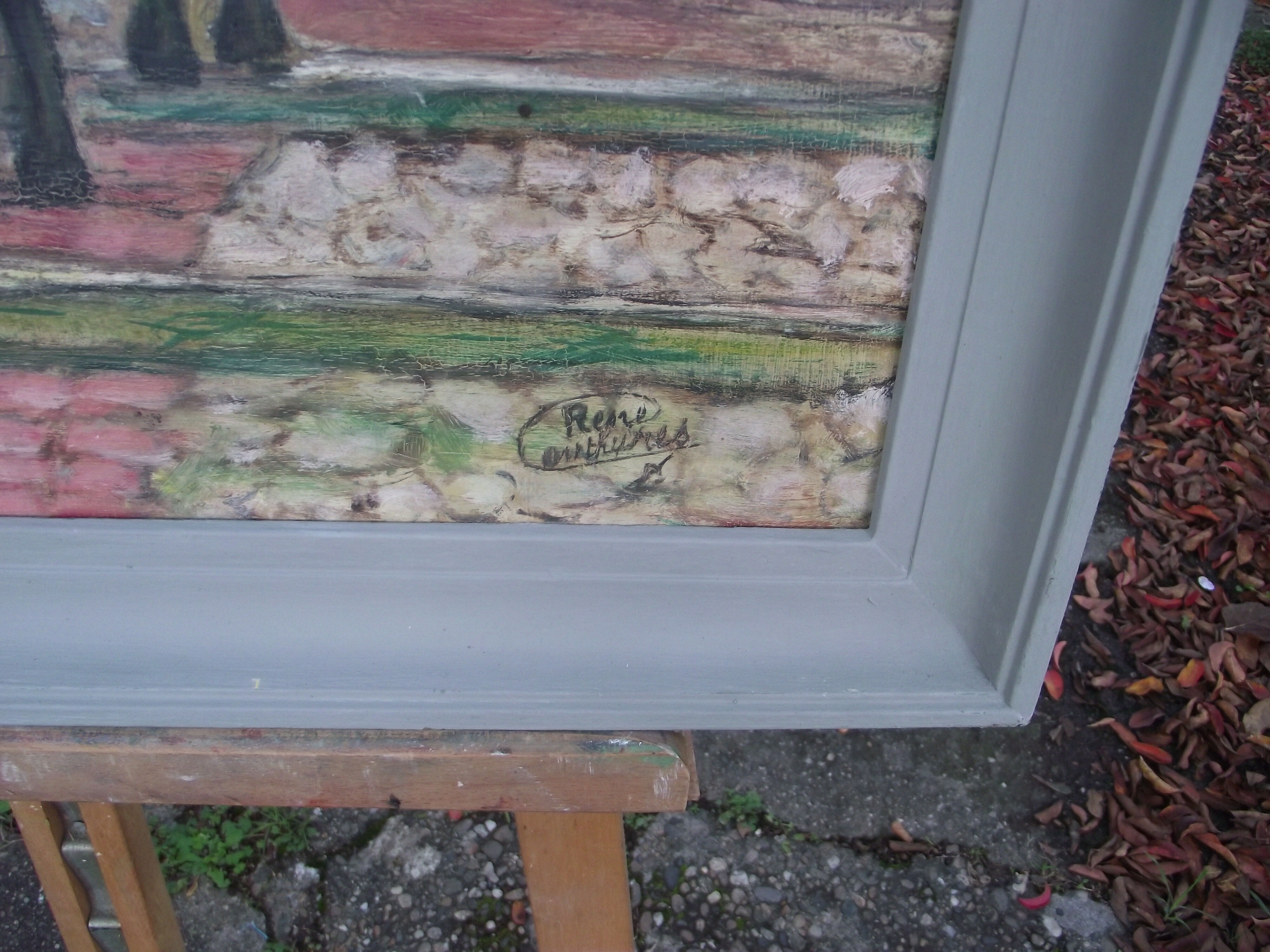 Oil on isorel village Corsica