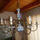 Lustre 8 lampes électriques céramique