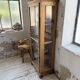 19th-century English pine display cabinet