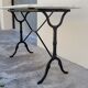 Cast iron bistro table and old oval marble top