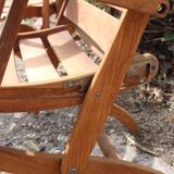 Pair of teak garden chairs 50s