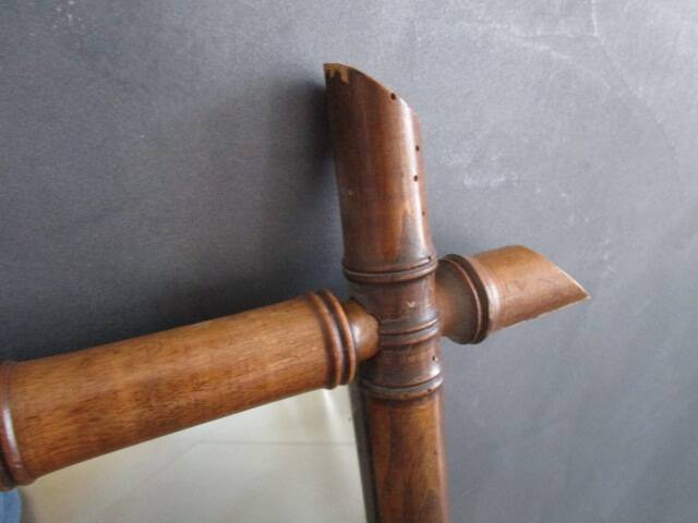 Miroir bambou ancien 57x47cm