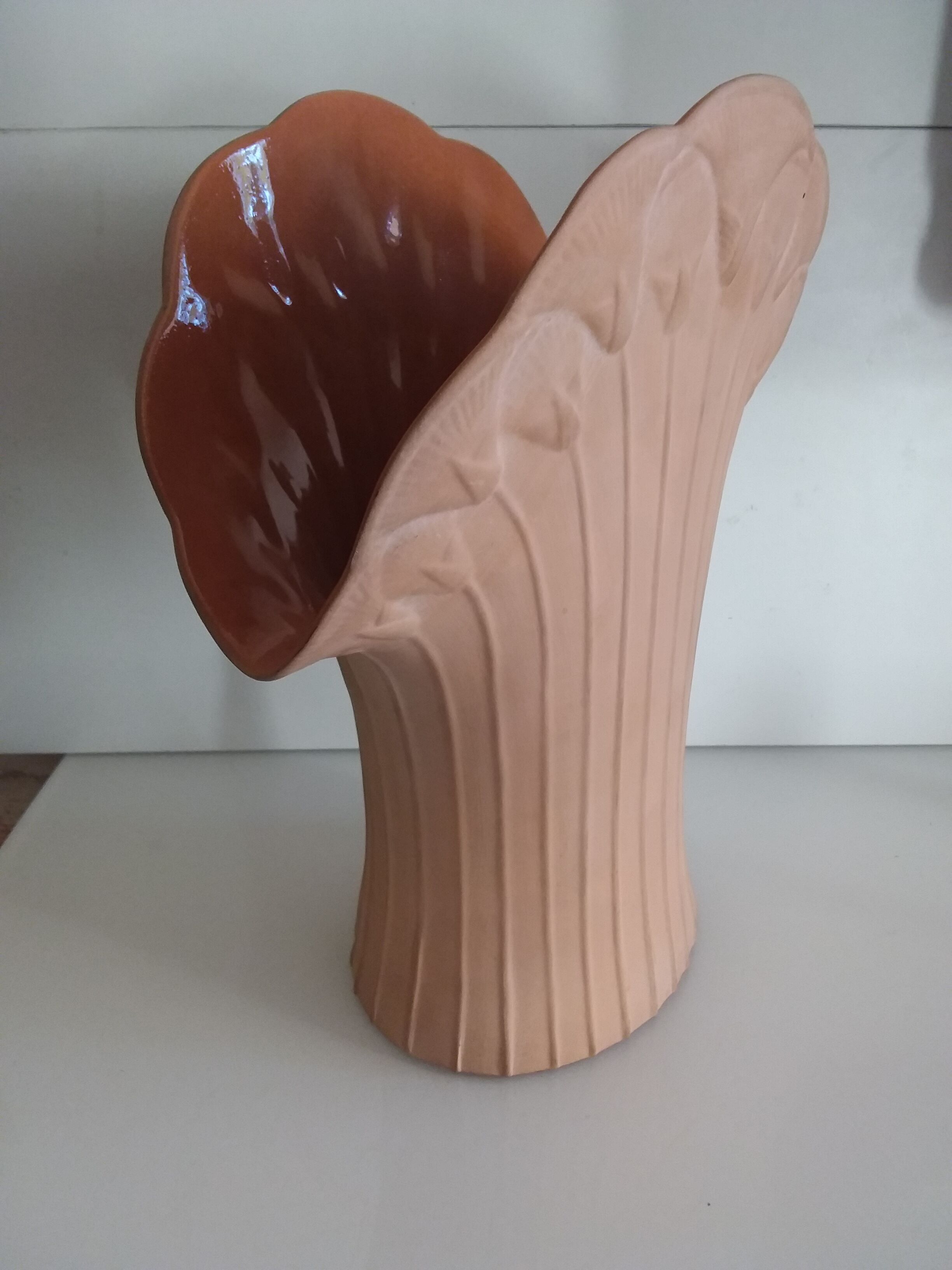 Old vase signed chaumette terracotta art nouveau