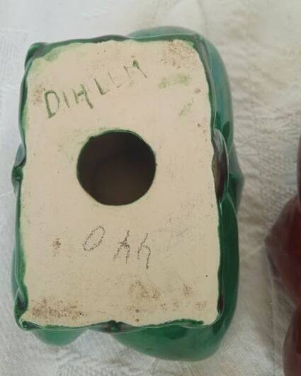 Pair of ceramic candle holders