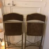 Velvet folding chairs