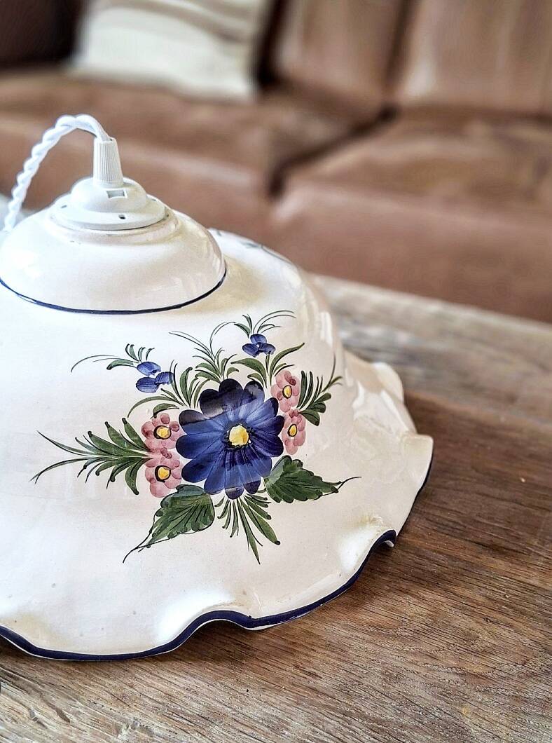 Suspension vintage céramique