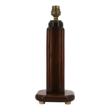 Art Deco lamp in dark wood, 1910s