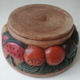 Dish, wooden fruit cut