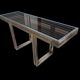 Console italienne acier et laiton 1970