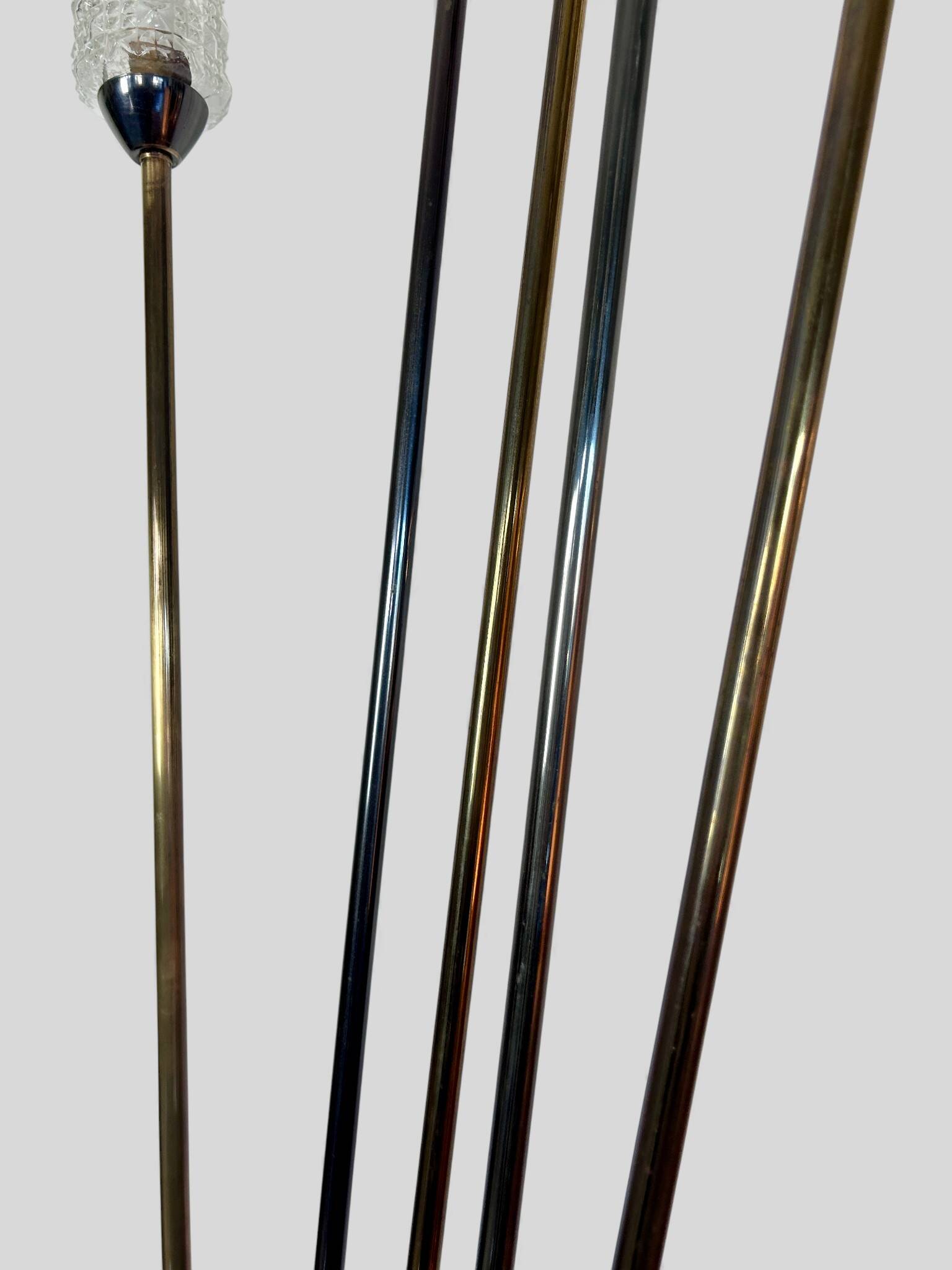 Vintage tripod 5-light floor lamp/reading lamp, 1960s