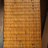 Small vintage rattan table