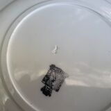 8 assiettes plates à motif de fleurs bleues faïencerie niderviller moselle france art déco