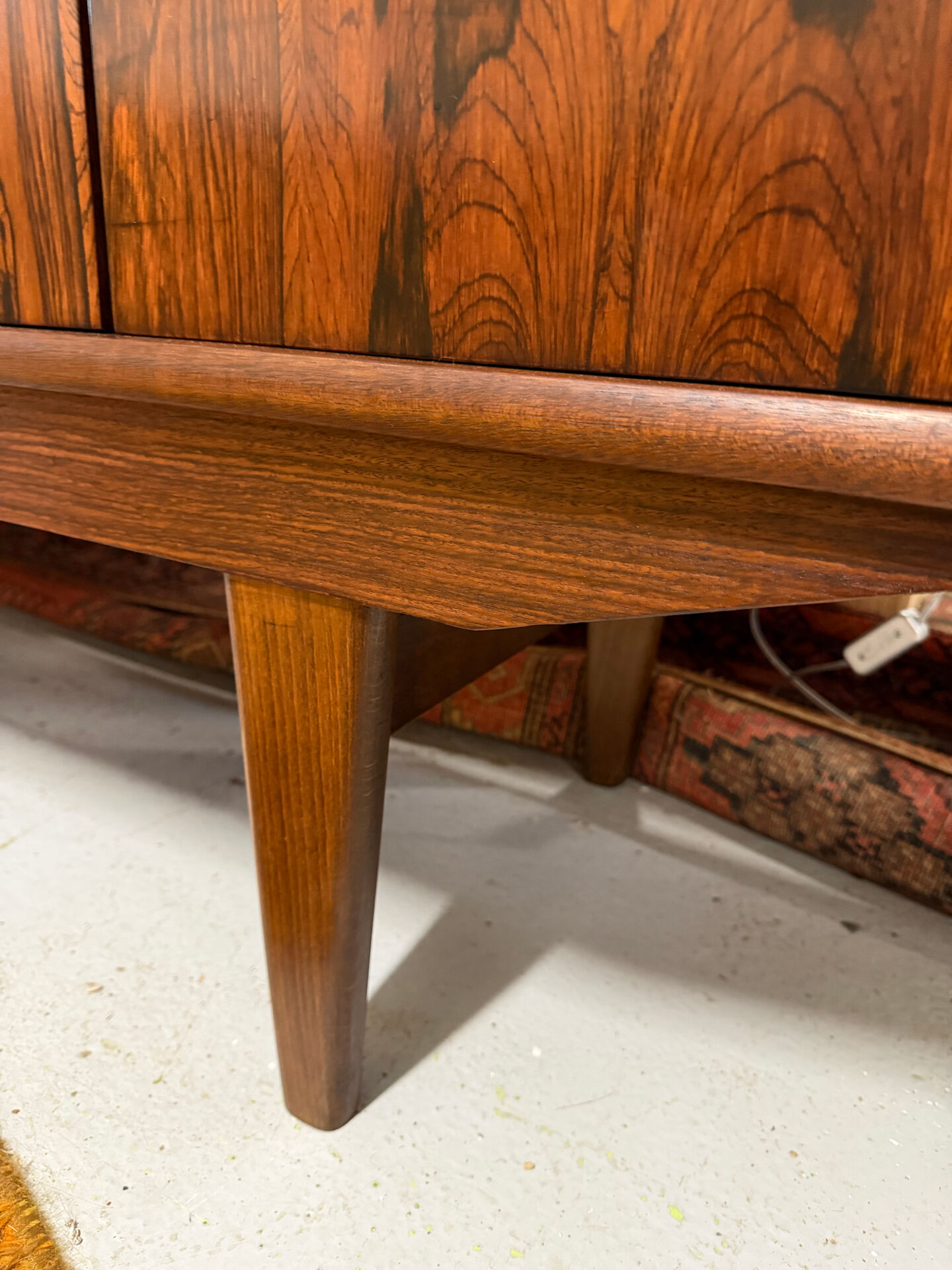 Scandinavian enfilade in rio palisander circa 1960 230 cm