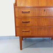 Secrétaire scandinave danois vintage Tibergaard en teck des années 50 60