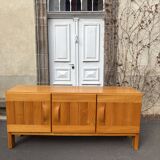 Elm sideboard, Maison Regain, 1980