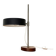 Mid-century minimalist table lamp with a teak veneer base, 1960s.