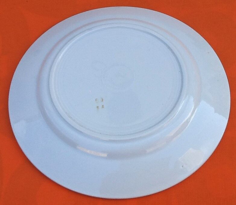 Suite de 6 assiettes plates Art Déco des années 30-40  F.B (Badonviller Fenal Frères)