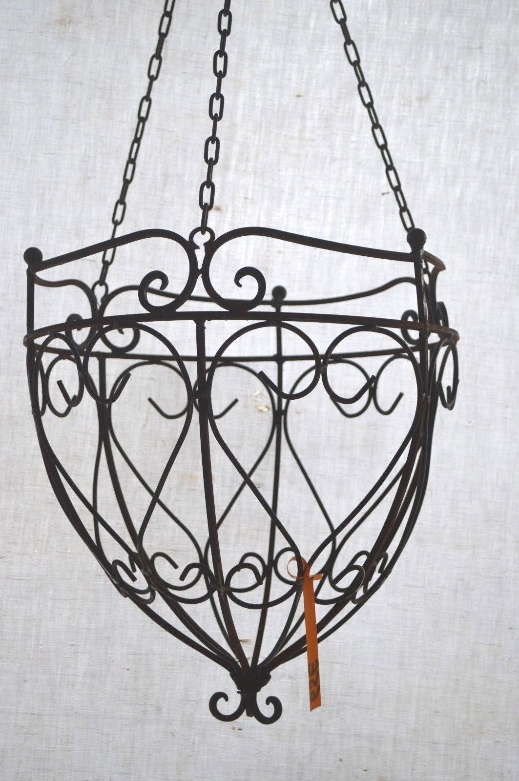 planter suspension wrought iron