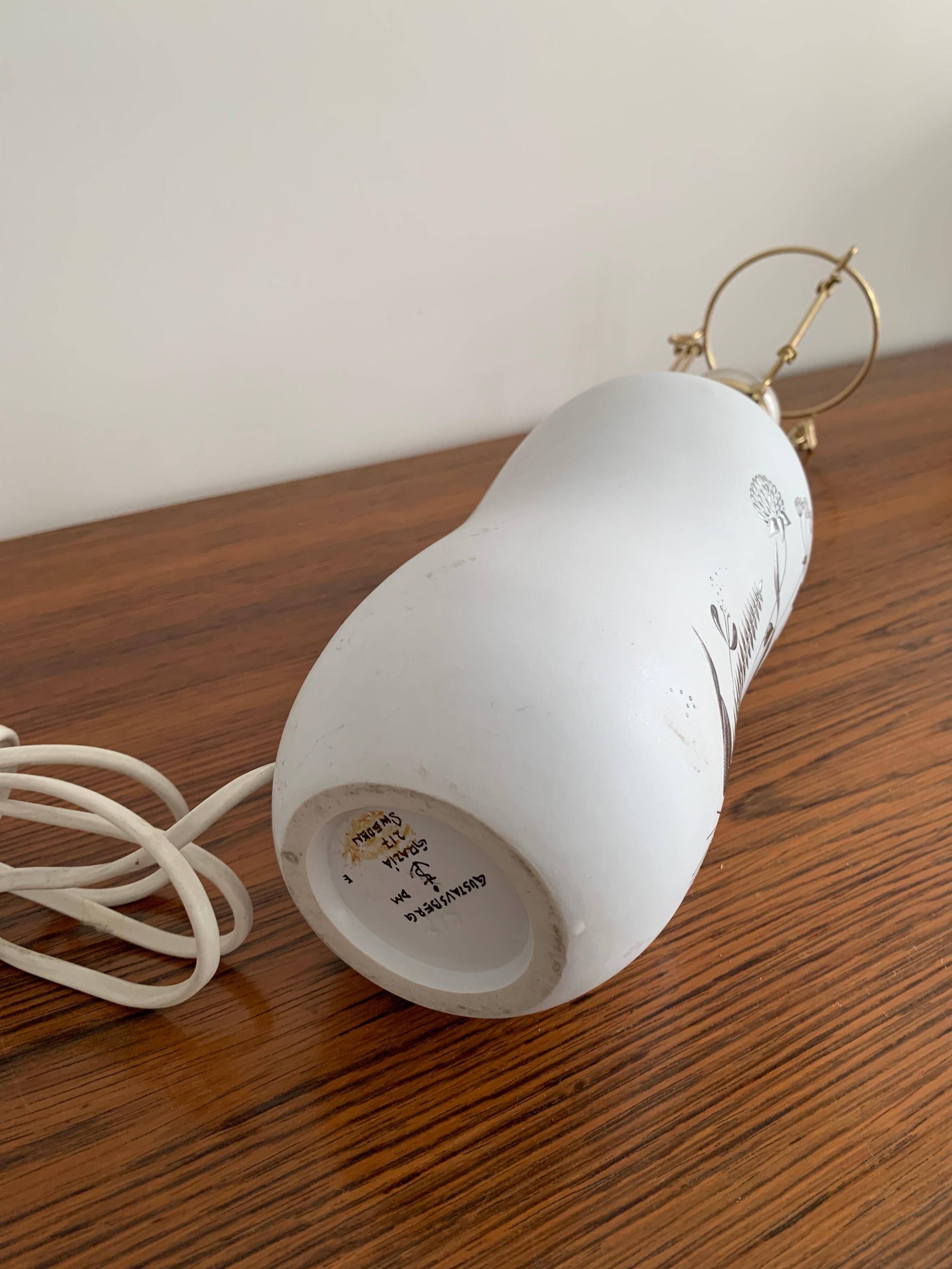 Stig Lindberg Grazia for Gustavsberg Swedish desk lamp signed, 1960