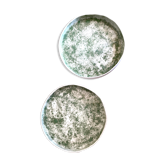 Set of two speckled porcelain plates