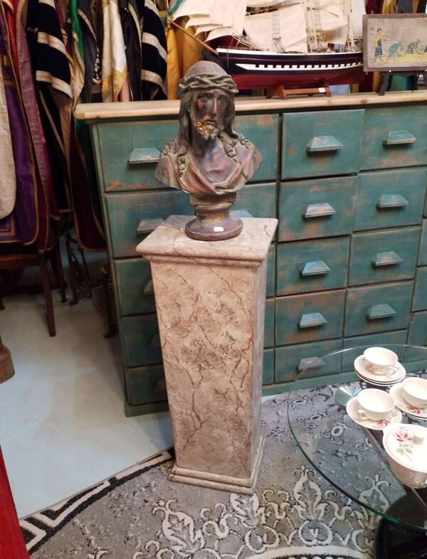 Colonne en faux marbre