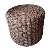 Pouf en corde vintage