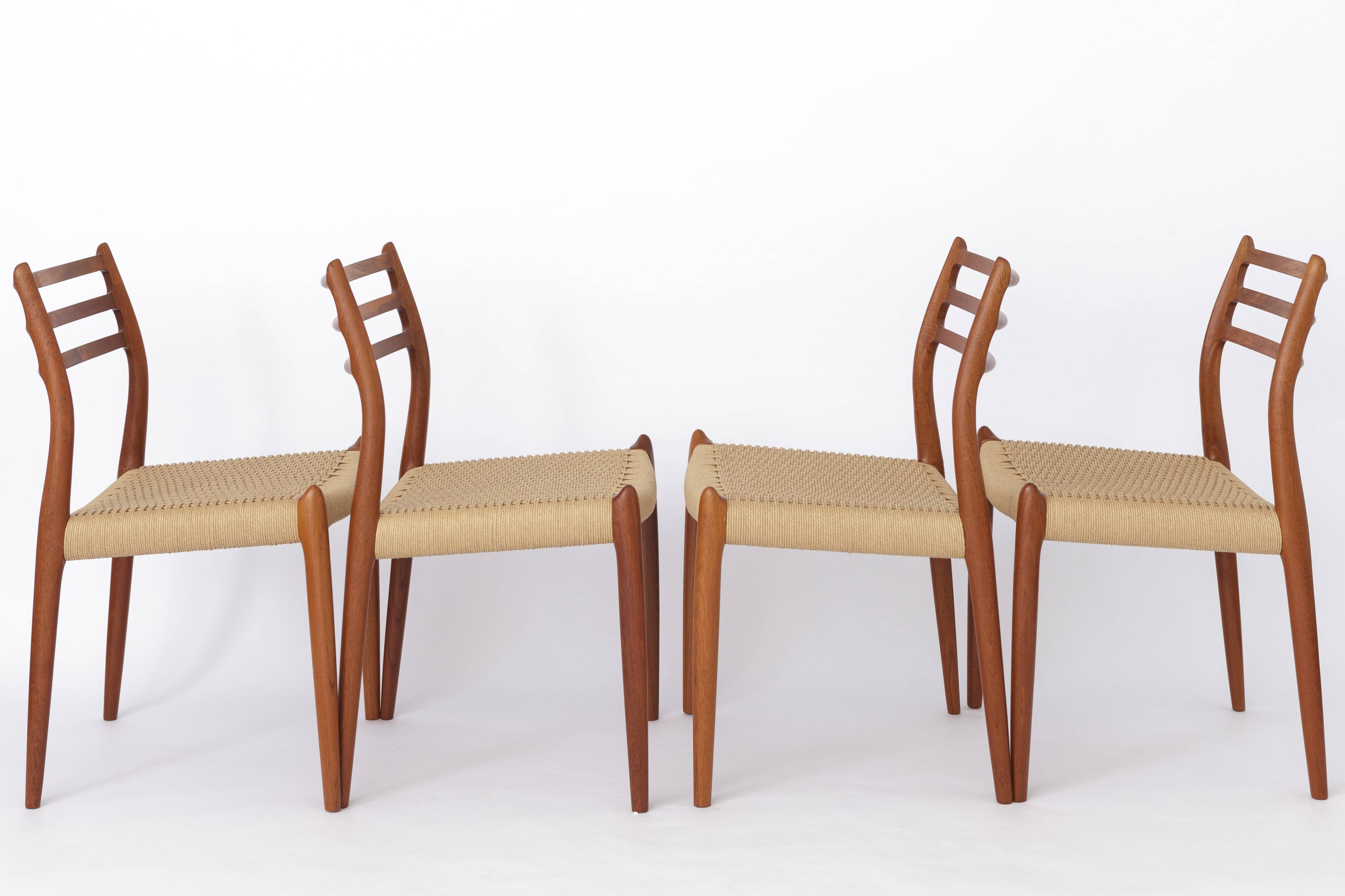 4 of 8 Niels Otto Møller Model 78 Dining Chairs | Danish Teak 1960s Vintage
