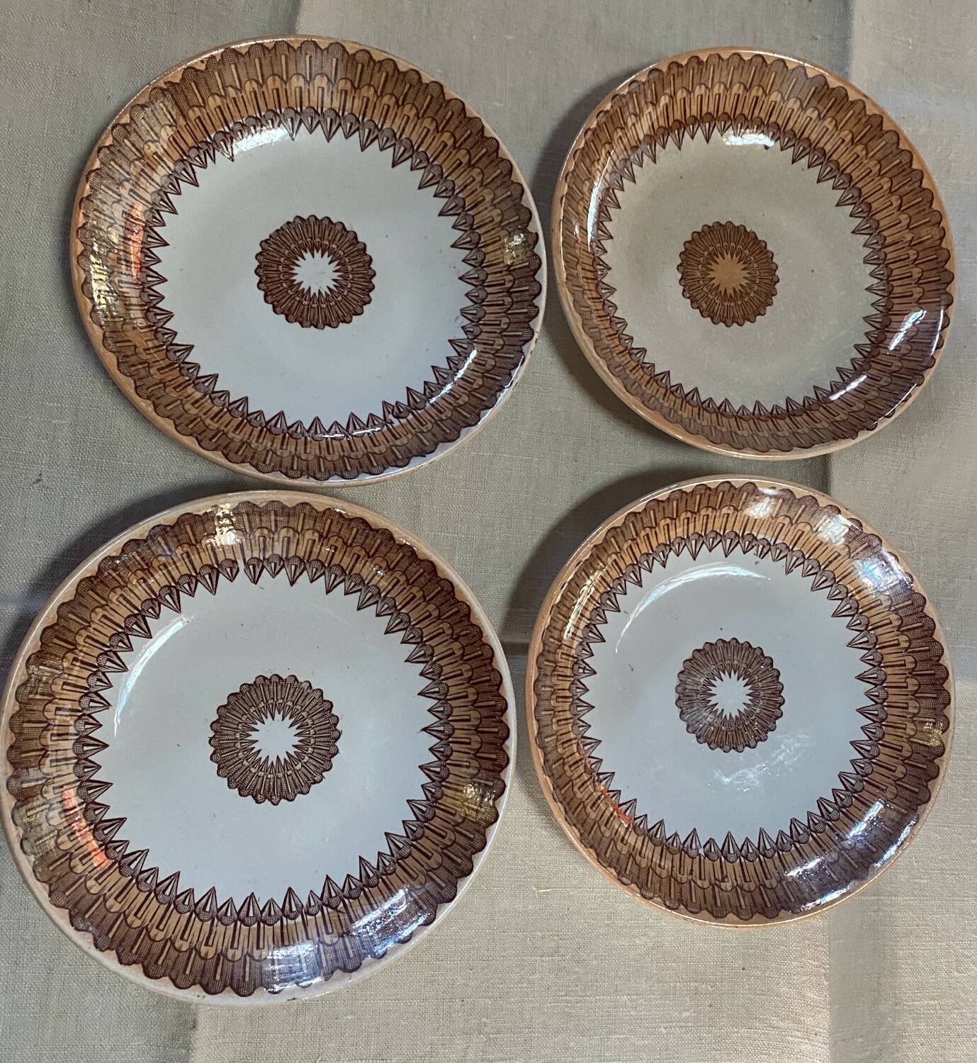 5 old porcelain bowls U et Cie Sarreguemines