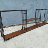 Flexible shelves metal teak