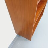Vintage teak-style wooden bookcase from the 60s