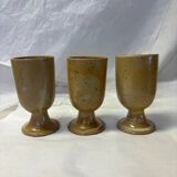 Set of 3 Digoin stoneware cups