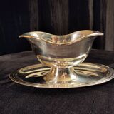 Saucière ovale Christofle en métal argenté
