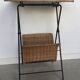 Folding sofa end in metal and wicker - vintage 1960