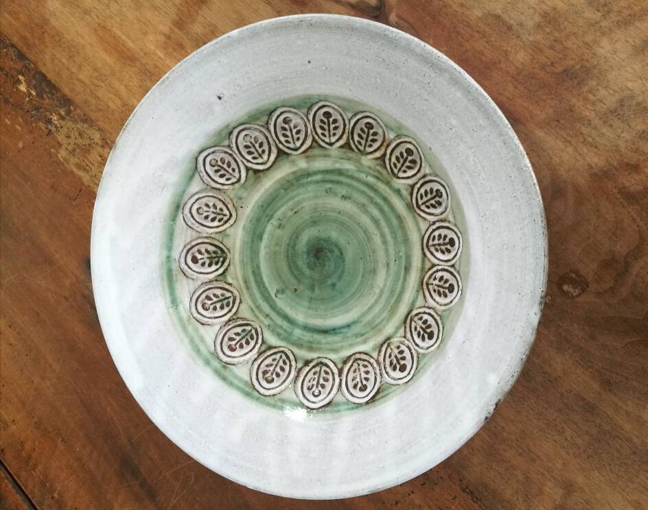 Large Albert Thiry ceramic dish Vallauris -1960