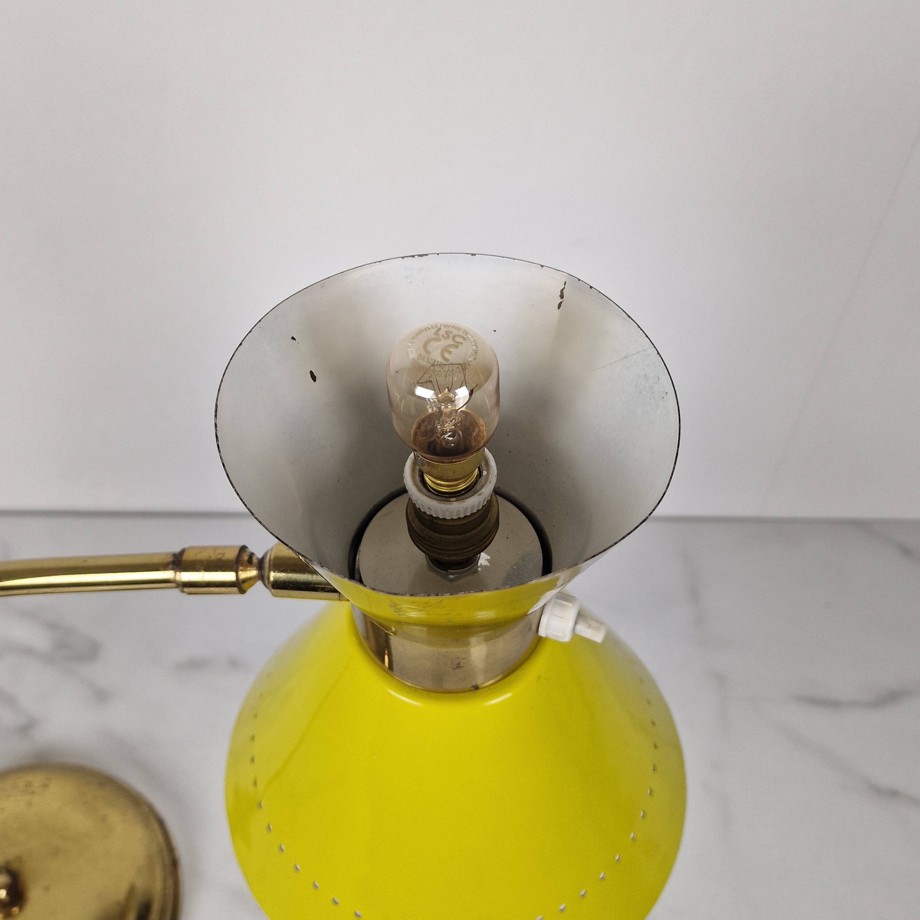 Brass Table Lamp Attributed to Hala Zeist, Netherlands, 1950s