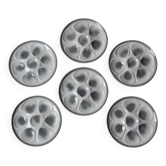 Set of 6 vintage oyster plates Moulin-des-Loups - Orchies - Grand Feu decor
